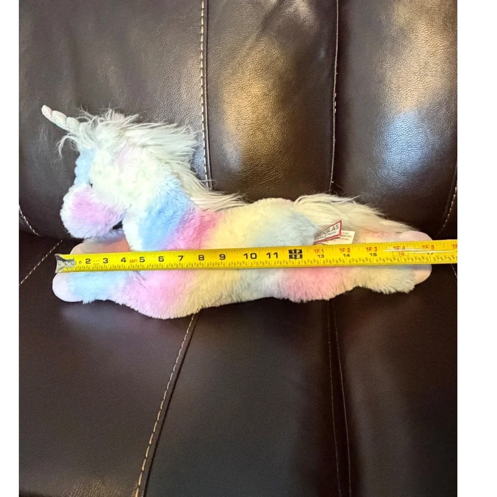 Douglas Cuddle Toy Pastel Rainbow Unicorn Anita  Plush 16 Inch Stuffed Animal